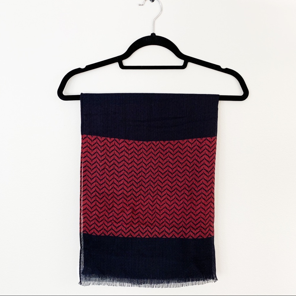 J. Crew Scarf Black and Maroon